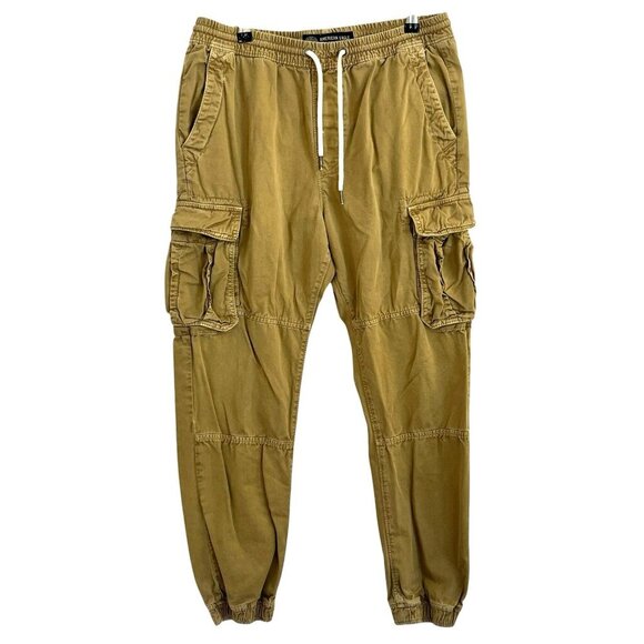 American Eagle Outfitters Other - American Eagle Outfitters Mens M Jogger Khaki Tan Cargo Pants Grunge Gorpcore